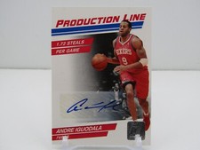 ANDRE IGUODALA 2010-11 DONRUSS PRODUCTION LINE AUTOGRAPH! #08/10! SSP! 76ERS!