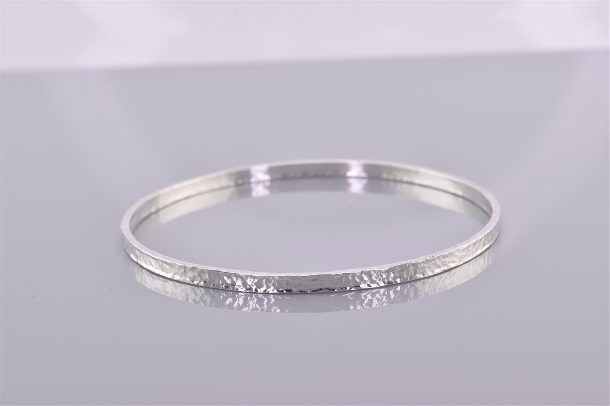 20/80】STERLING SILVER ID BANGLE 3mm Sterling Silver