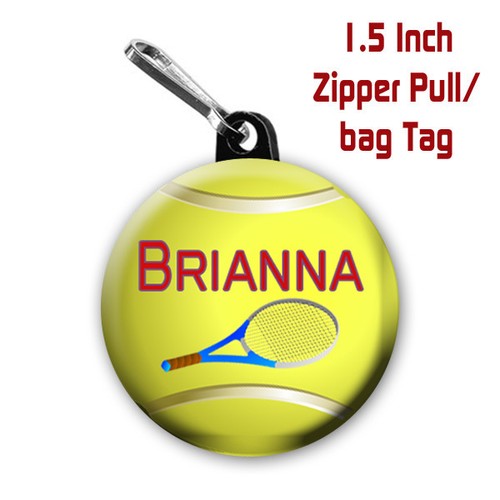 Two Tennis Zipper Pull/Bag Tags 