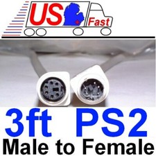 3ft short PS2 6pin DIN Male Female Extension Cable/Cord/Wire Mouse/Keyboard/KVM