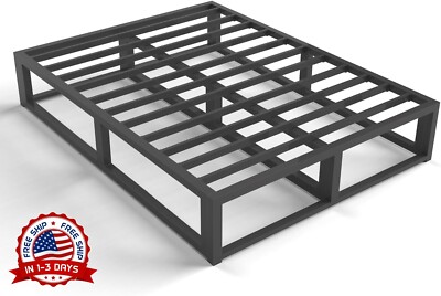 10'' Marco De Cama Metal Plataforma con 9 patas Tamaño Queen Para Somier Colchón