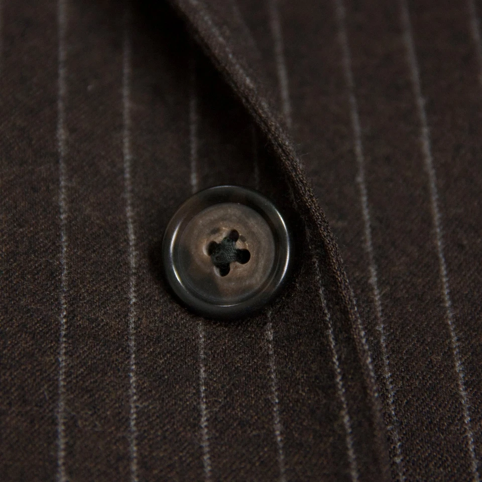 CORNELIANI Super 120's Merino Wool Brown Blazer Jacket, US 40L (EU 98) - Image 3 of 4