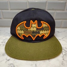 Batman Men's Snapback Authentic Black Camo Adjustable Hat Cap