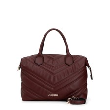 Borsa bauletto Cafè Noir similpelle prugna con tracolla inclusa