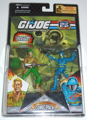 G.I.JOE 2008 COMIC 2-PACK #24 MOC NEU OVP DUKE COBRA COMMANDER GI JOE COBRA