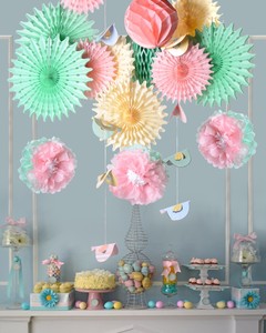 Peep Bird Hanging Decor Pinwheel Easter Party Home Decoration