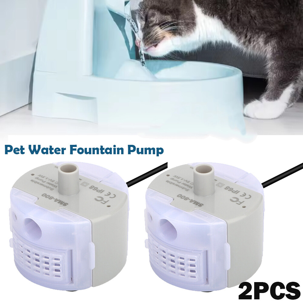 2Pcs Pet Water Fountain Pump Replacement Pump for Cat Water