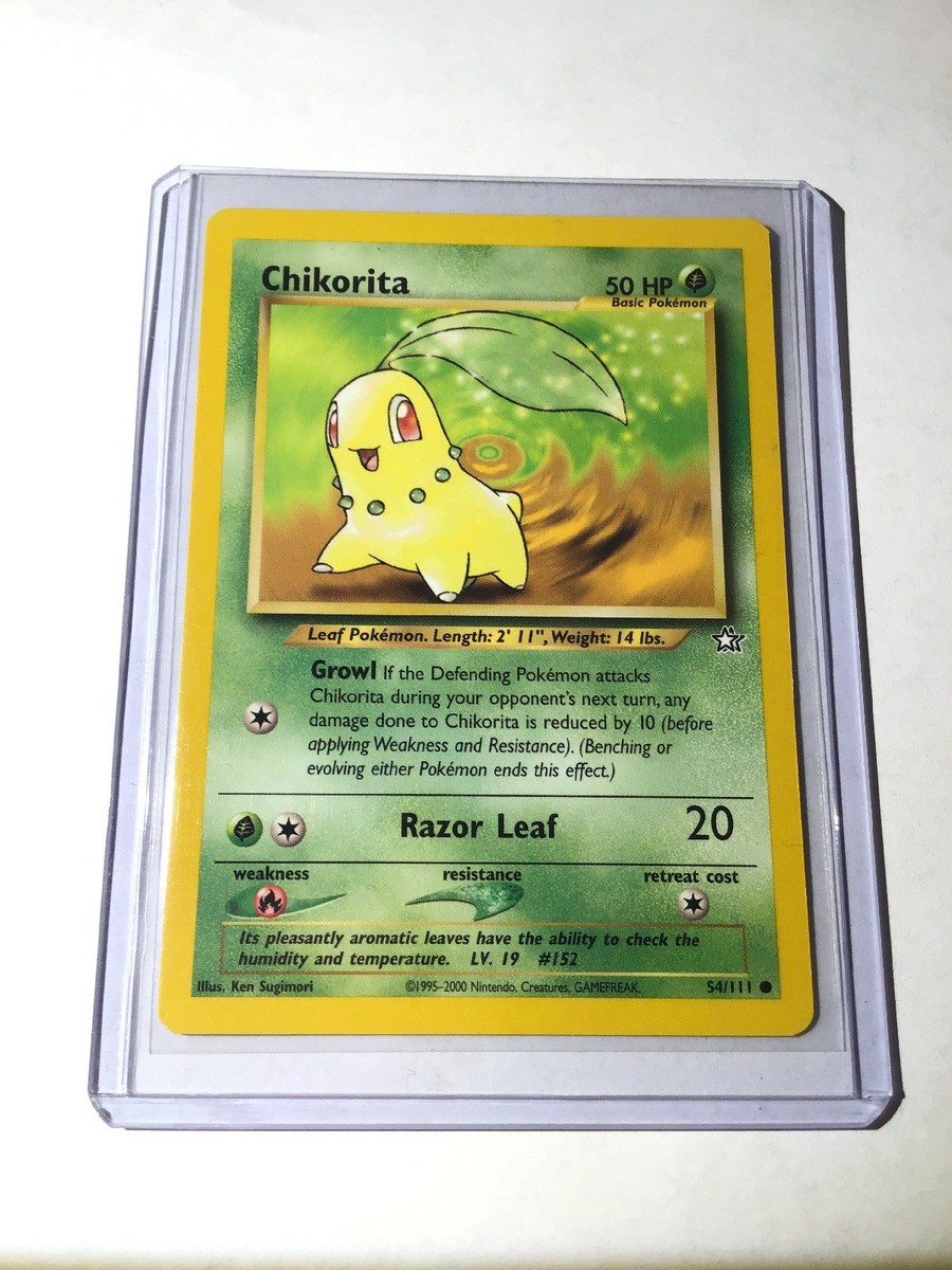 shiny chikorita pokemon card Value Mint / near mint condition trading card 6 IVs Shiny Chikorita |