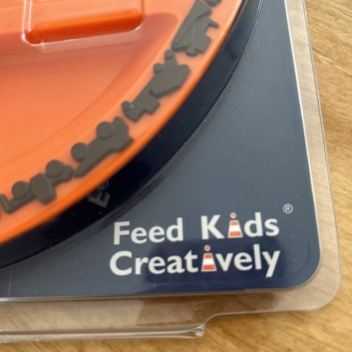 Constructive Eating Plate - Orange - Made in USA - Feed Kids Creatively - New - Picture 4 of 6