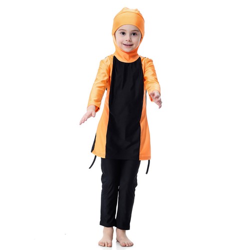 Kids Girls Summer Swimwear Muslim Modest Full Cover Burkini Swimming Beachwear - Picture 60 of 226