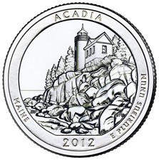 2012 P Acadia Maine America the Beautiful BU Quarter from US Mint Roll
