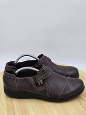 Clarks Cheyn Madi Women's Brown Leather Slip-On Shoes Size 8M