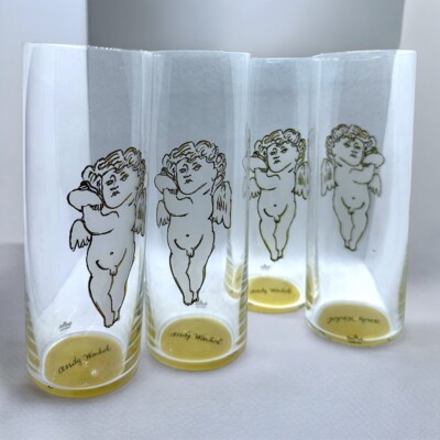 Set of 4 Rosenthal Studio-Line Andy Warhol Golden Angels Fanfare