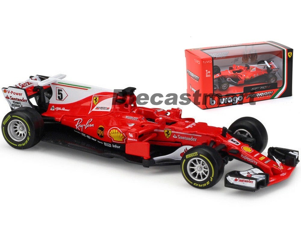 1 43 17 Ferrari Formula F1 Sf70h 5 Sebastian Vettel Car Model New In Stock Contemporary Manufacture Diecast Toy Vehicles