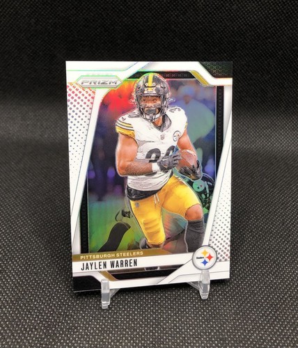 2024 Prizm Jaylen Warren /35 WHITE PRIZM COLOR MATCH SSP #242 BLACK & YELLOW π