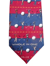 Christian Golf NECK TIE Religious "Whole in One" Appointed Apparel Bible Verse