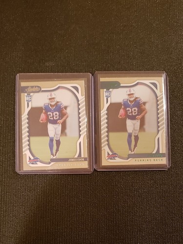 2022 Panini Absolute James Cook Rookie Card Lot 2 Green Parallel 