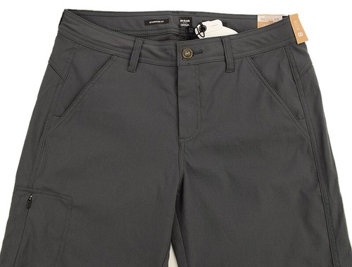PRANA Womens Shadow Gray Stretch ZION Mid Rise Pant 8 32 NWT - Picture 2 of 3