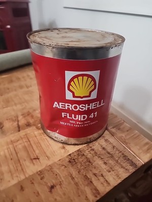 New, Full Sealed very old stock SHELL AEROSHELL FLUID 41  ( 1 Gallon Can )