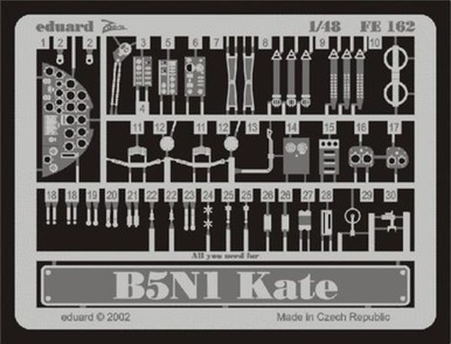 Eduard FE162 1/48 Kate for Hasegawa Photo Etch Detail Set