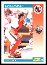 Lance Parrish 1992 Score #298 Angels MLB READ FREE SHIPPING AutographDen