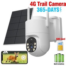 4G LTE Cellular Solar Security Camera No WiFi Outdoor