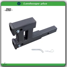 4000LB Truck Dual 2" Trailer Hitch Receiver Rise-Drop Adapter Extender Tow Black