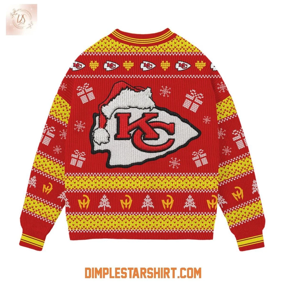 Kansas City Chiefs Mahome Alone Ugly Christmas Sweater Unisex Fit - Image 3 of 4