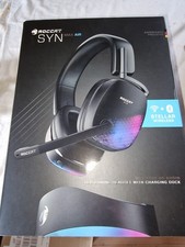 Roccat Syn Max Air - Kabelloses RGB PC Gaming Headset mit 3D Audio und Docking-S