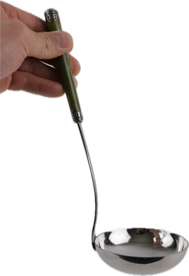 Eme Italy Flatware Green Swirl Serving Ladle / Spoon - Fast Ship!