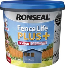 RONSEAL FENCE LIFE PLUS GARDEN SHED FENCE PAINT 5L UV POTECTION ALL COLOURS NEW