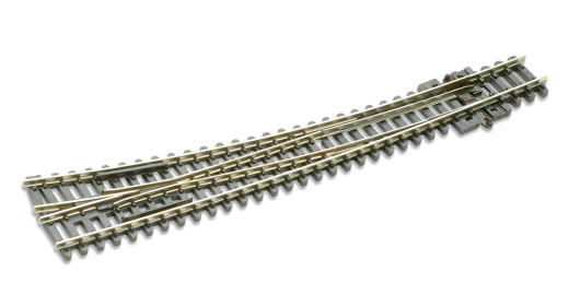 Peco SL-E386 Right Hand Curved Point / Turnout Code 80 Electrofrog N Gauge