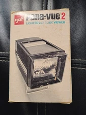 Vintage GAF Pana-Vue 2 Lighted 2x2 Slide Viewer Original Box NEVER USed