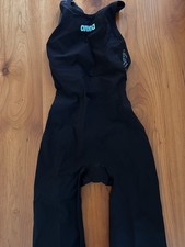 NWT Arena Women s Powerskin Veloce, Open Back LT , Black/Teal, Size 26LT