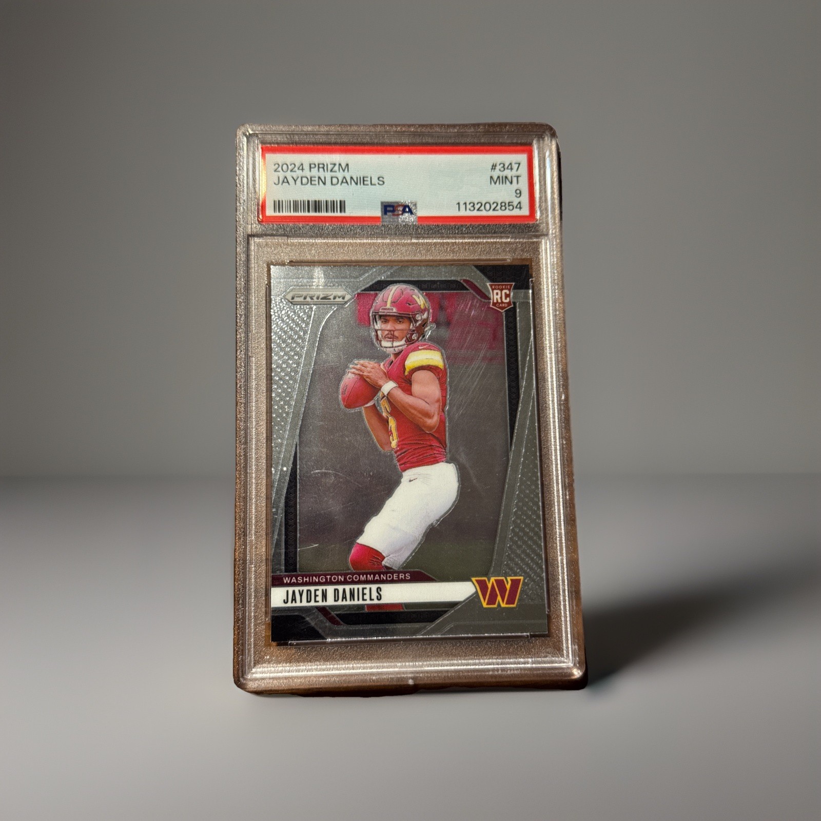 JAYDEN DANIELS 2024 PANINI PRIZM ROOKIE SILVER #347 MINT RC PSA 9 Q4856