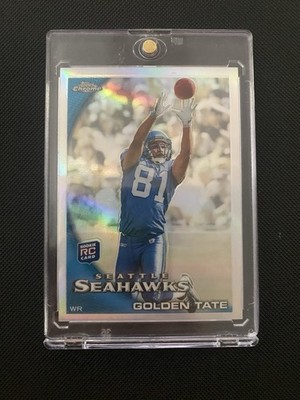 2010 Topps Chrome GOLDEN TATE Refractor RC #C11 Seattle Seahawks Karte C9