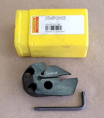SANDVIK COROMANT 570-40R123H23B COROCUT INDEXABLE GROOVING HEAD