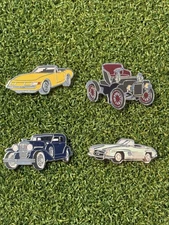 NEW Rich Harvest Farms Country Club Classic Cars Ball Markers (4 Total) RARE