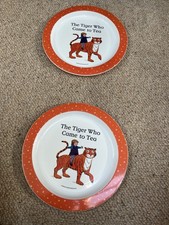 The Tiger Who Came To Tea 8.5" Plastic Plate X 2 2023 Kerr-Kneale