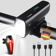 LED Fahrrad Beleuchtung Akku Set StVZO LED Scheinwerfer Rücklicht Lampe