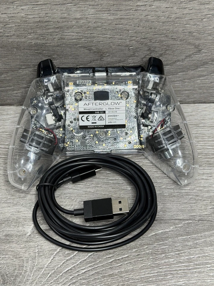 Xbox One Controller  Wired Afterglow GREEN Clear 048-121  Series X/S / PC Game - Image 2 of 4