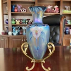 Exquisite Fenton Favrene Amphora  Connoisseur Collection Vase. #550/850 Signed