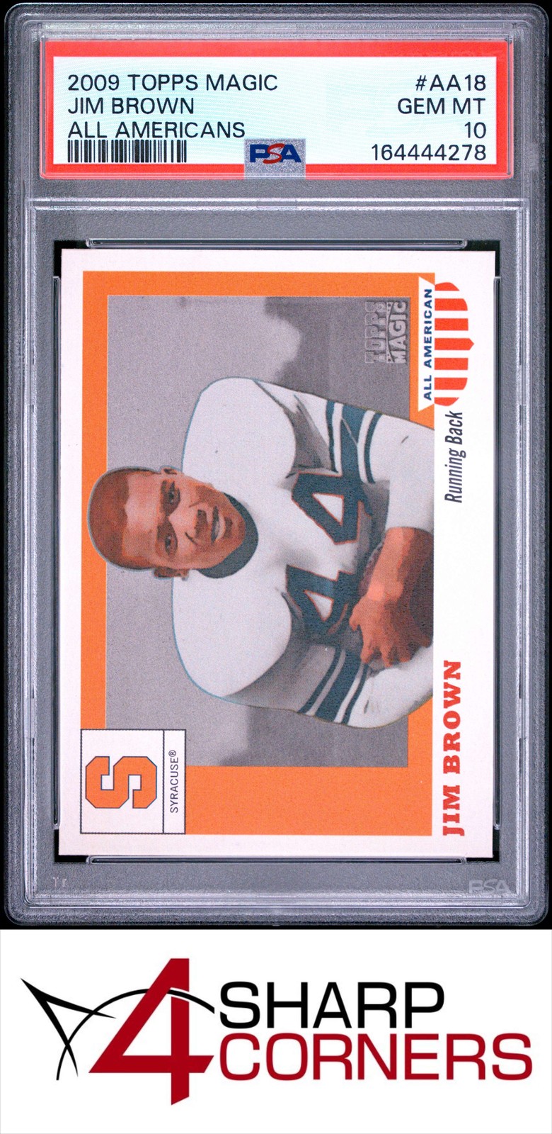 2009 TOPPS MAGIC ALL AMERICANS #AA18 JIM BROWN HOF PSA 10 view 1