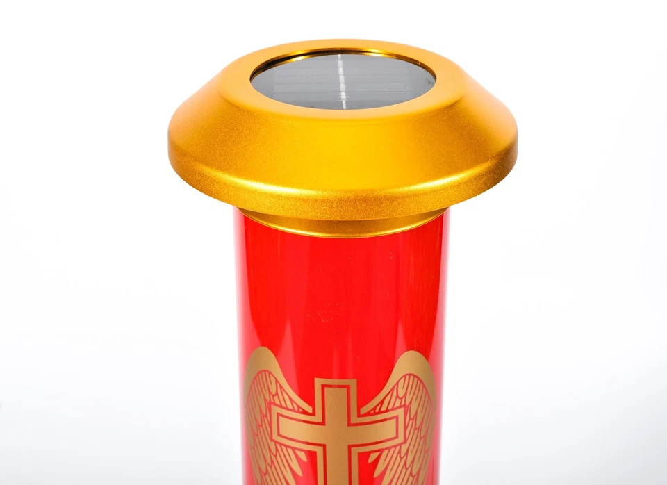 Luces de estaca cruzadas solares luces de jardín al aire libre, decoraciones de cementerio para tumba... Foto 4 de 4