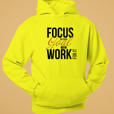 Konzentriere dich auf dein Ziel und arbeite dafür Hoodie Motivation Positiv Geschenk