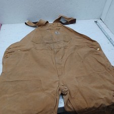 Carhartt unlined bib overalls double knee carpenter mens 54X32