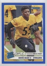 2019 Panini Donruss Rated Rookie Press Proof Blue Devin Bush II #344 0y59