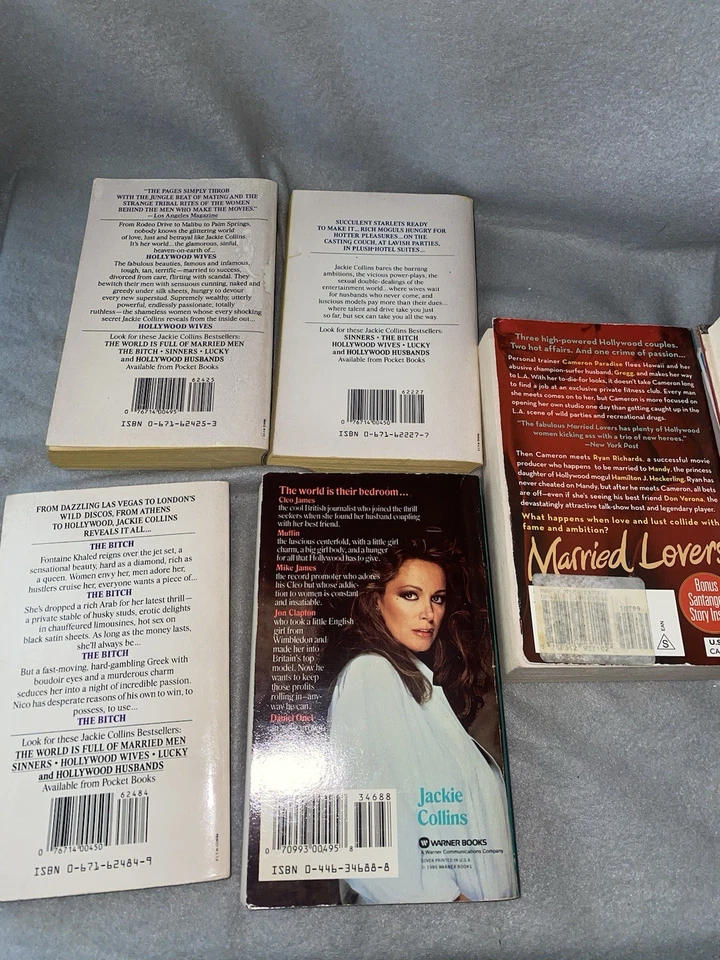 Jackie Collins 12 Book Lot, Lucky, Hollywood Wives, & More! Hardback & PB Foto 4 de 4
