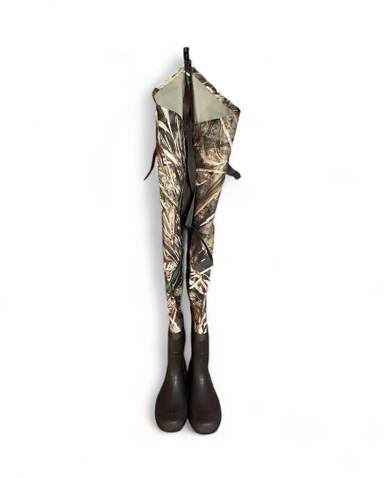 Allen Hip Boots Waders Sz 10 Mens Fishing Outdoor Camo Pattern Realtree Max 5 - Image 2 of 4