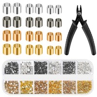 2X(2200 StüCk Crimp-RöHrchen Zur Schmuckherstellung, PerlenzubehöR L3B3)6149